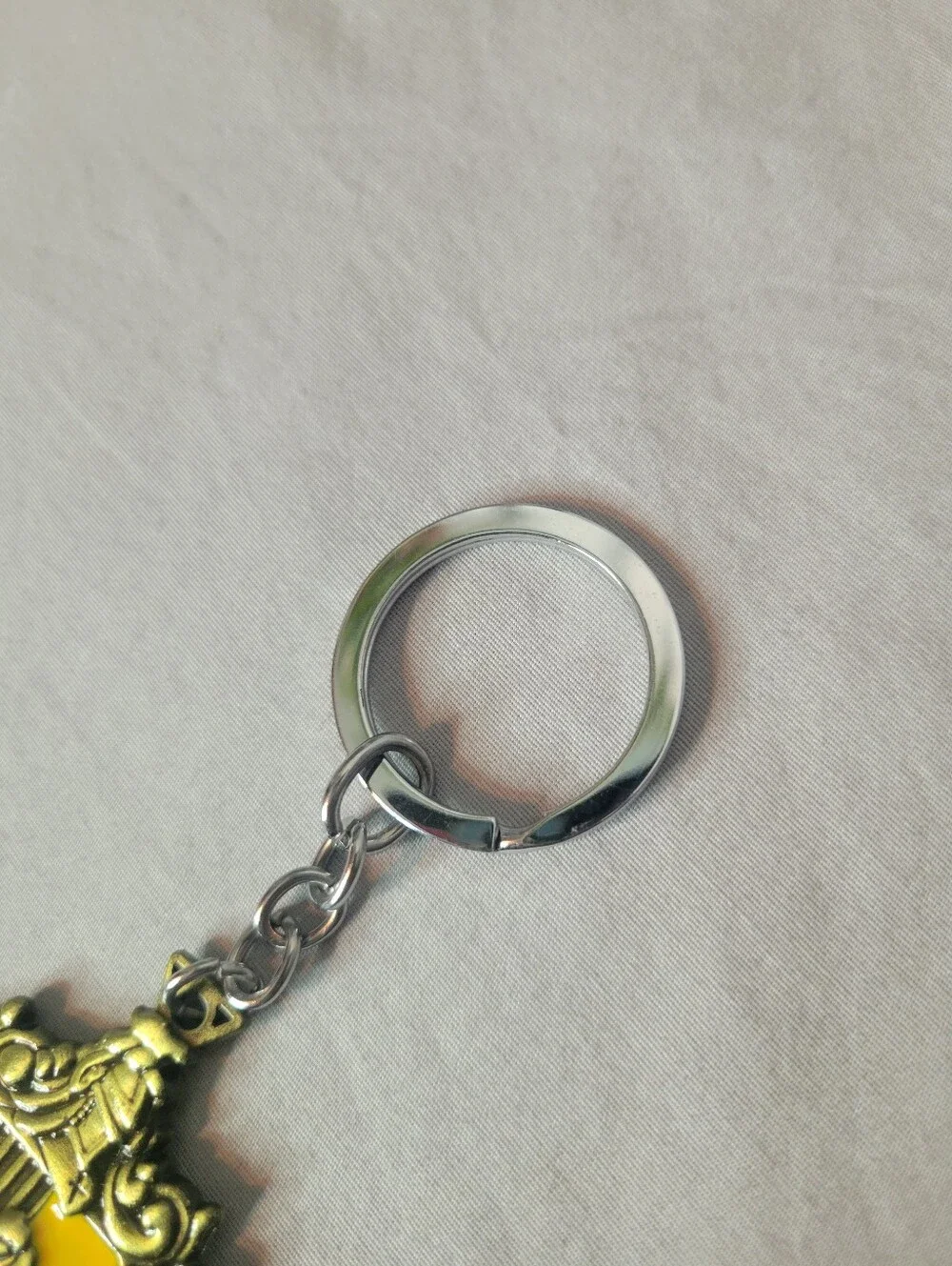 Harry Potter Hufflepuff Crest Yellow, Brass & Black Metal Keychain